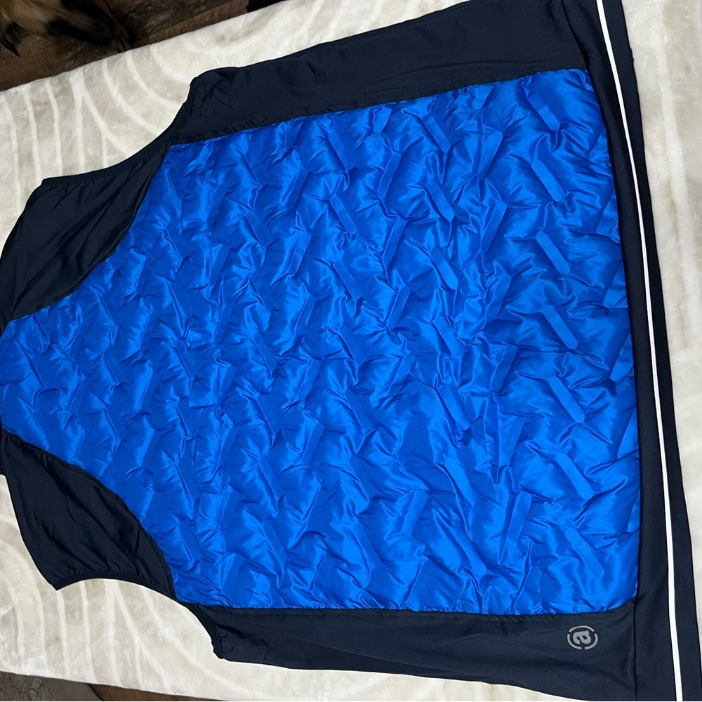 Abacus Grove Hybrid Vest Golf Quilted Full Zip Blue Black Men Size XXL - Picture 6 of 8